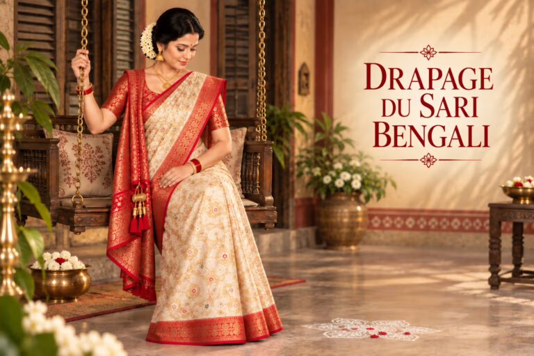 Drapage du sari bengali