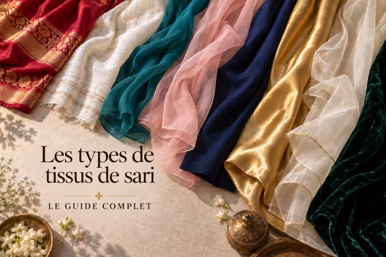 Guide des tissus de sari &eacute;l&eacute;gant